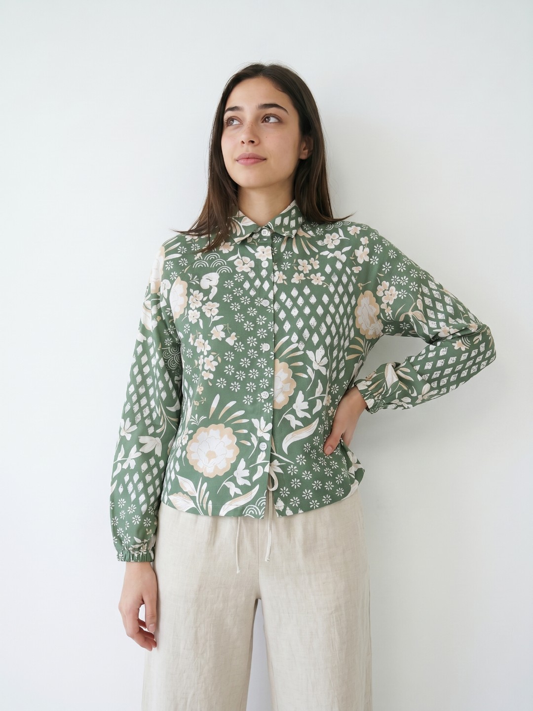 Full Sleeve Smart Fit Korean Style Shirt for Women