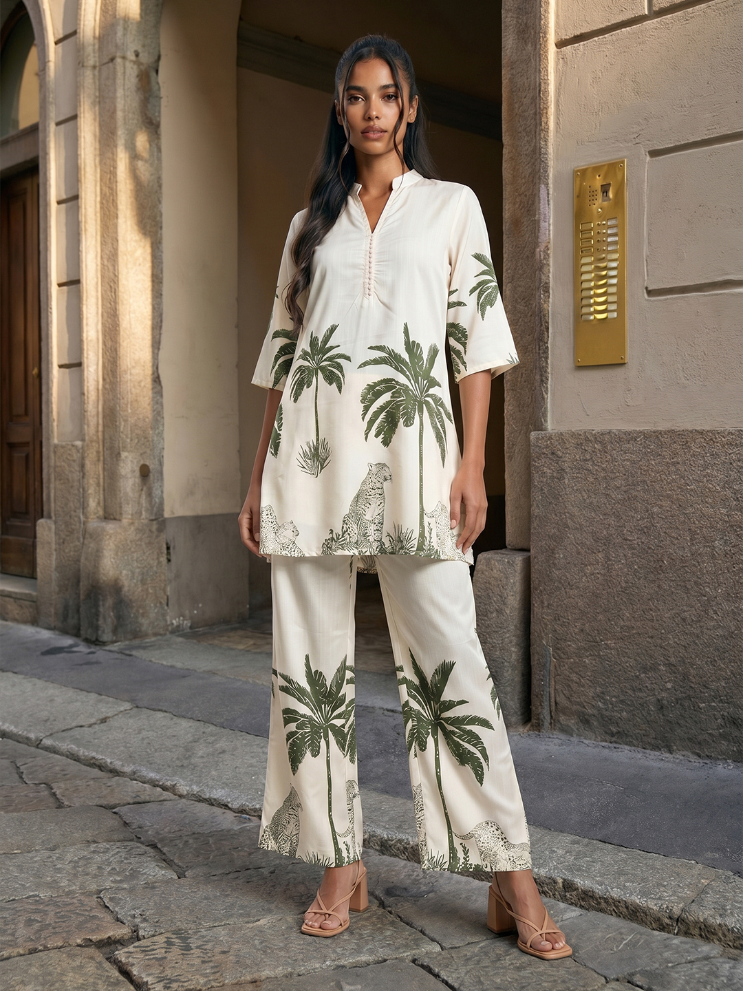 Women’s Printed Co-ord Set – Stylish Kurta & Straight Pants - Image 5